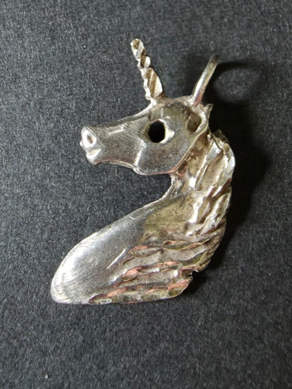 Sterling silver unicorn pendant / charm | vintage 925